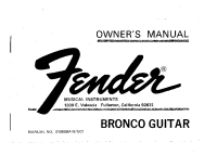 Fender Bronco-1973 - Owners Manual 